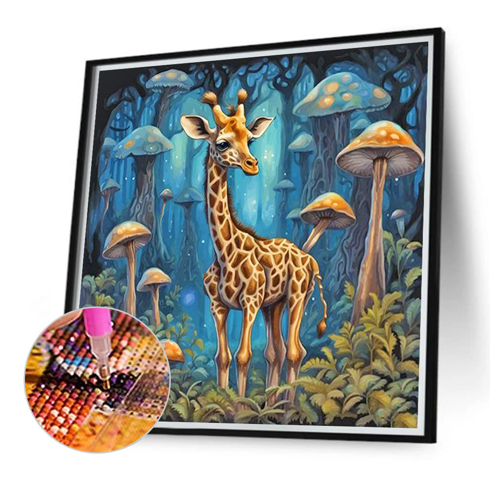 Forest Animals-Giraffe - Full Round Drill Diamond Painting 40*40CM