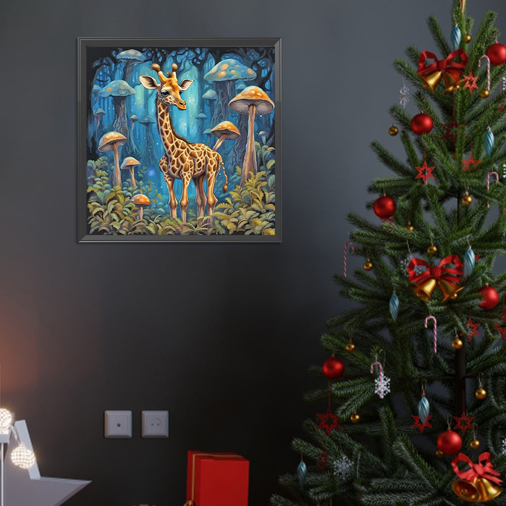 Forest Animals-Giraffe - Full Round Drill Diamond Painting 40*40CM