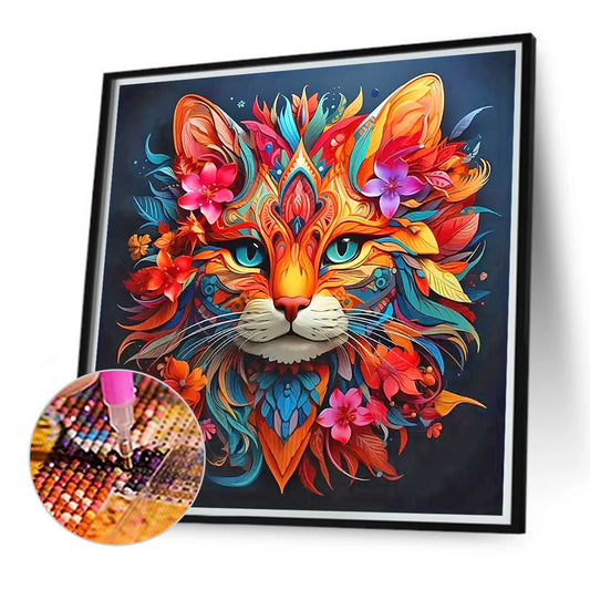 Forest Animals-Kitten - Full Round Drill Diamond Painting 40*40CM