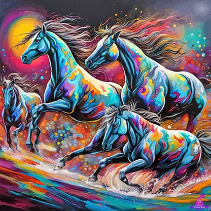 Horse - Full Round Drill Diamond Painting 40*40CM