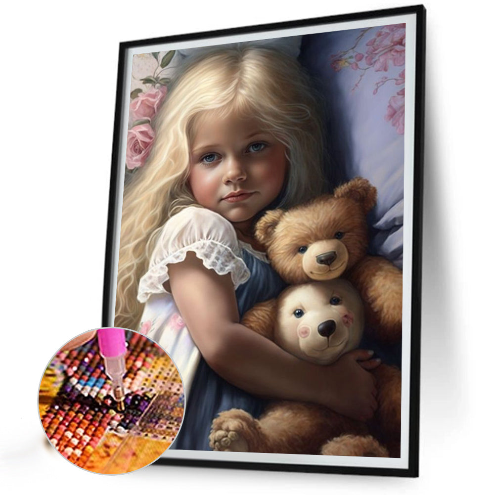 Sweet Cool Girl - Full Round Drill Diamond Painting 40*50CM