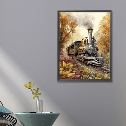 Woods Train - Full Square Drill Diamond Painting 45*60CM