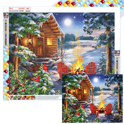 Snow Bonfire - Full Square Drill Diamond Painting 50*40CM