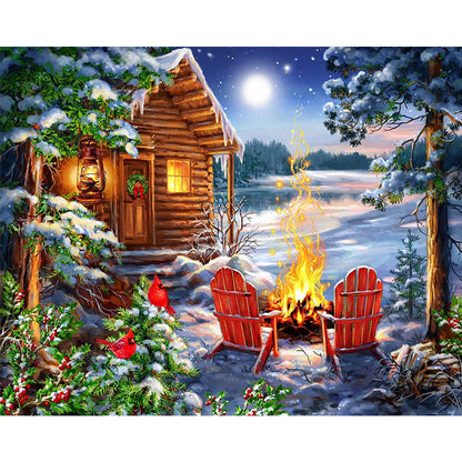 Snow Bonfire - Full Square Drill Diamond Painting 50*40CM