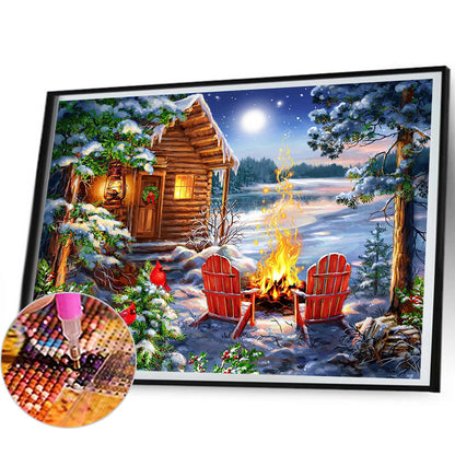 Snow Bonfire - Full Square Drill Diamond Painting 50*40CM