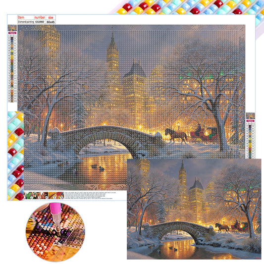 Snow Bridge - Full Square Drill Diamond Painting 45*60CM