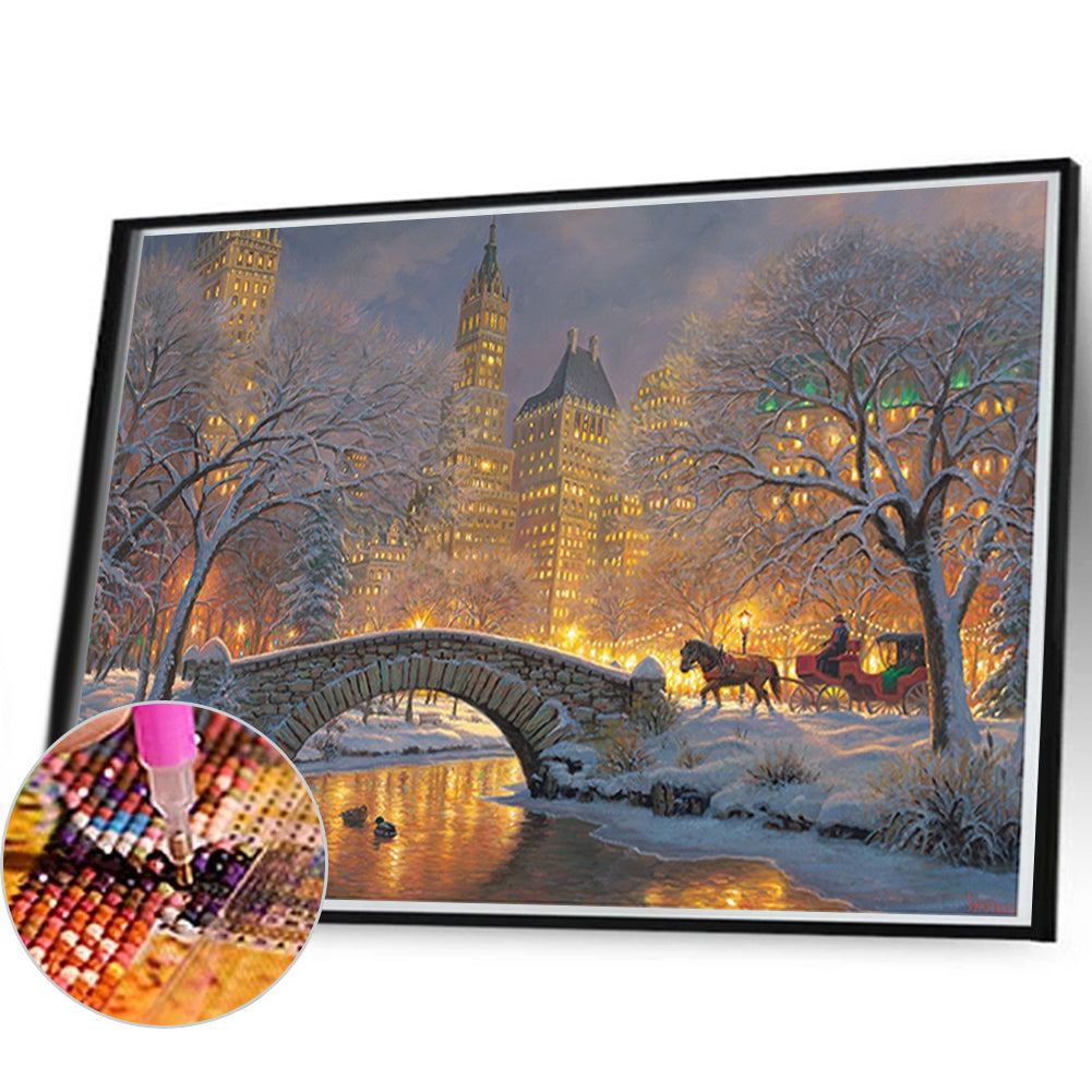 Snow Bridge - Full Square Drill Diamond Painting 45*60CM