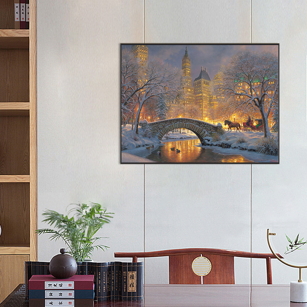 Snow Bridge - Full Square Drill Diamond Painting 45*60CM