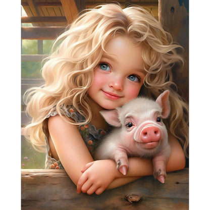 Sweet Girl - Full Square Drill Diamond Painting 40*50CM