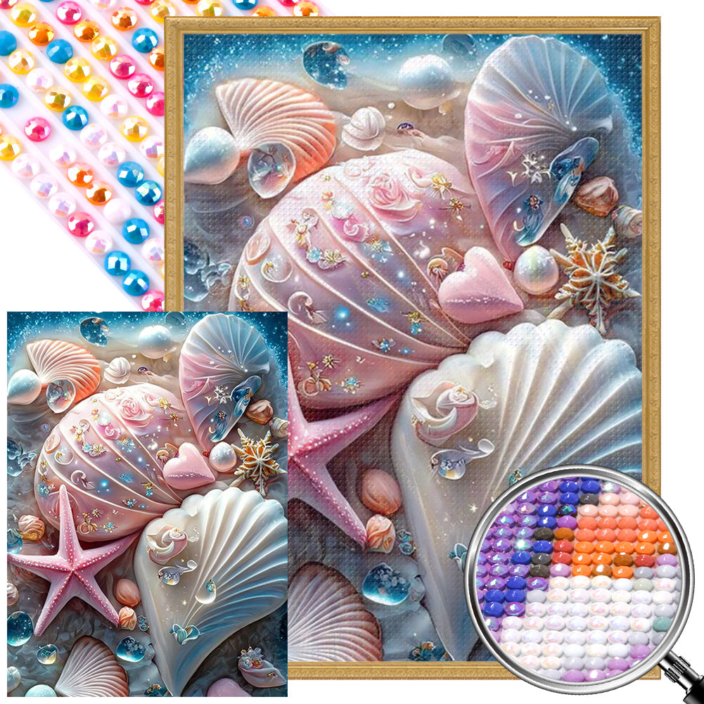 Underwater Fantasy Shell - Full AB Round Drill Diamond Painting 40*55CM