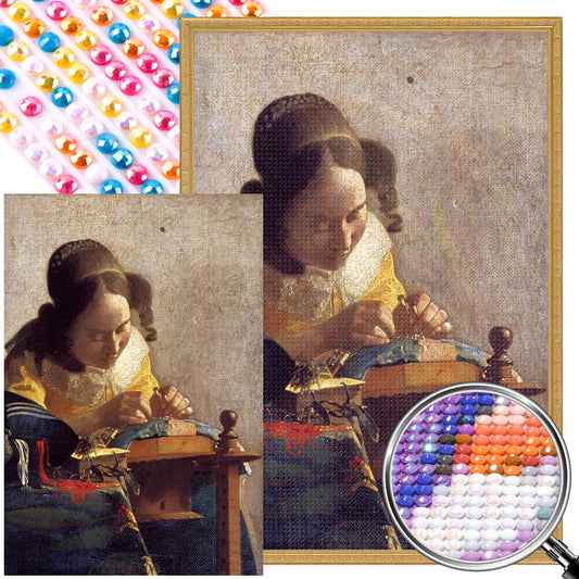 Woman At Work - Full AB Round Drill Diamond Painting 50*70CM