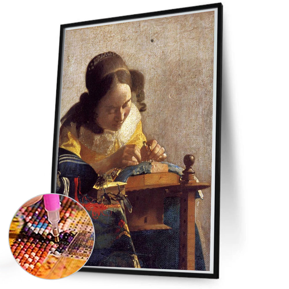 Woman At Work - Full AB Round Drill Diamond Painting 50*70CM