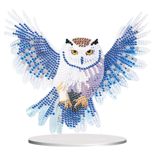 Acrylic Diamond Painting Desktop Ornament for Home Office Desktop Decor (Owl)