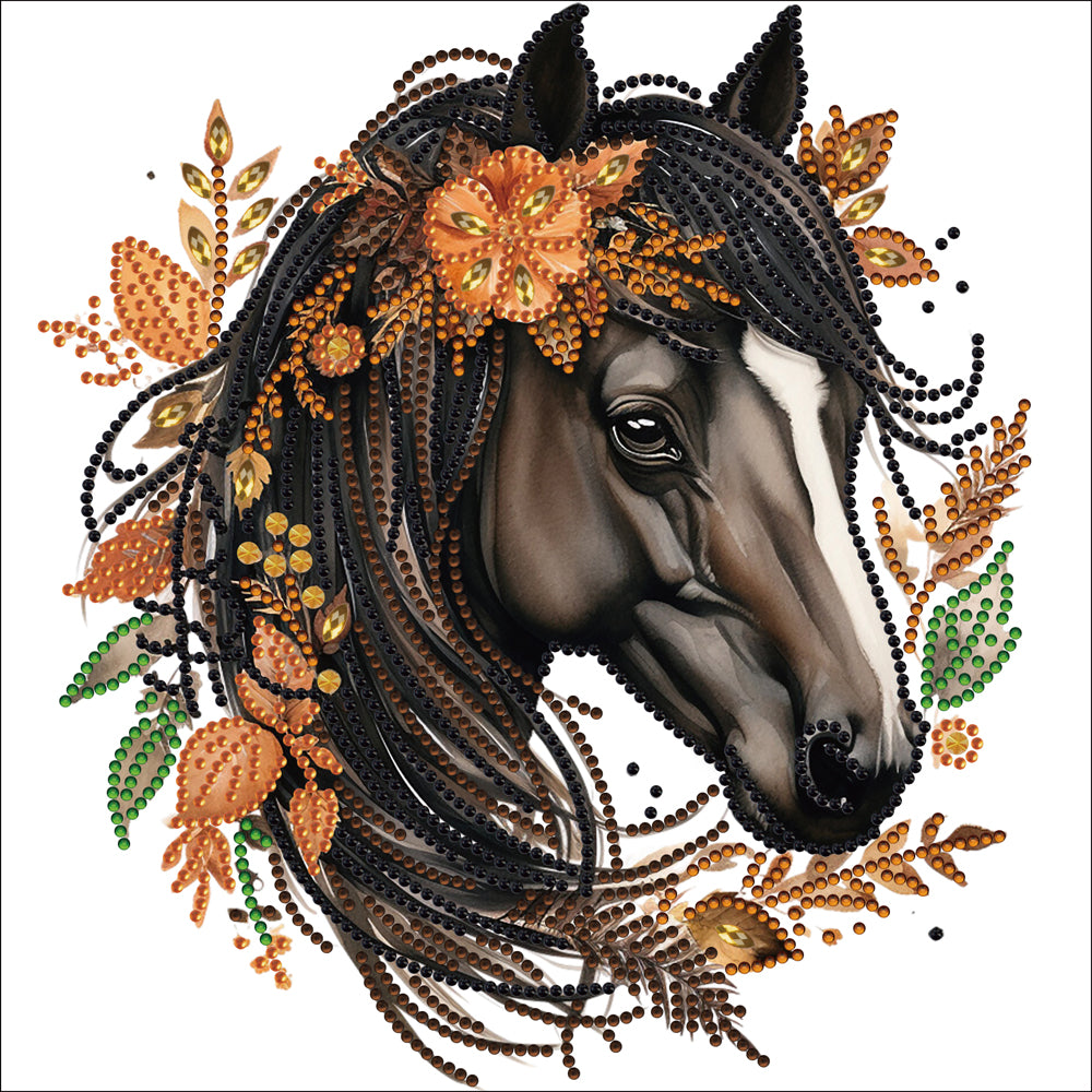 Long Hair Horse - Special Shaped Drill Diamond Painting 30*30CM