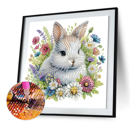 Garden Rabbit - Special Shaped Drill Diamond Painting 30*30CM