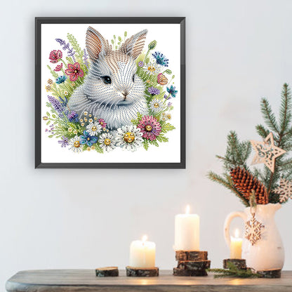 Garden Rabbit - Special Shaped Drill Diamond Painting 30*30CM