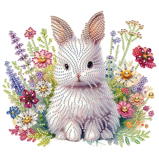 Garden Rabbit - Special Shaped Drill Diamond Painting 30*30CM