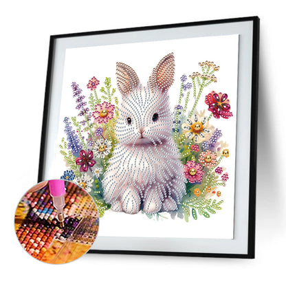 Garden Rabbit - Special Shaped Drill Diamond Painting 30*30CM