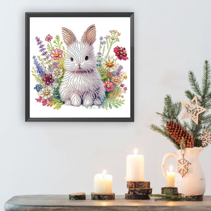 Garden Rabbit - Special Shaped Drill Diamond Painting 30*30CM