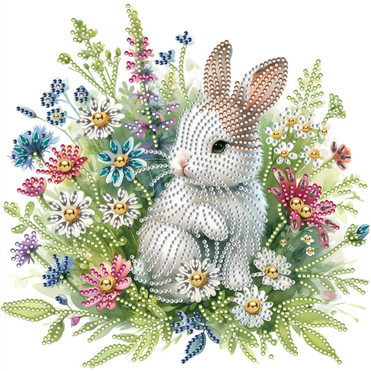 Garden Rabbit - Special Shaped Drill Diamond Painting 30*30CM