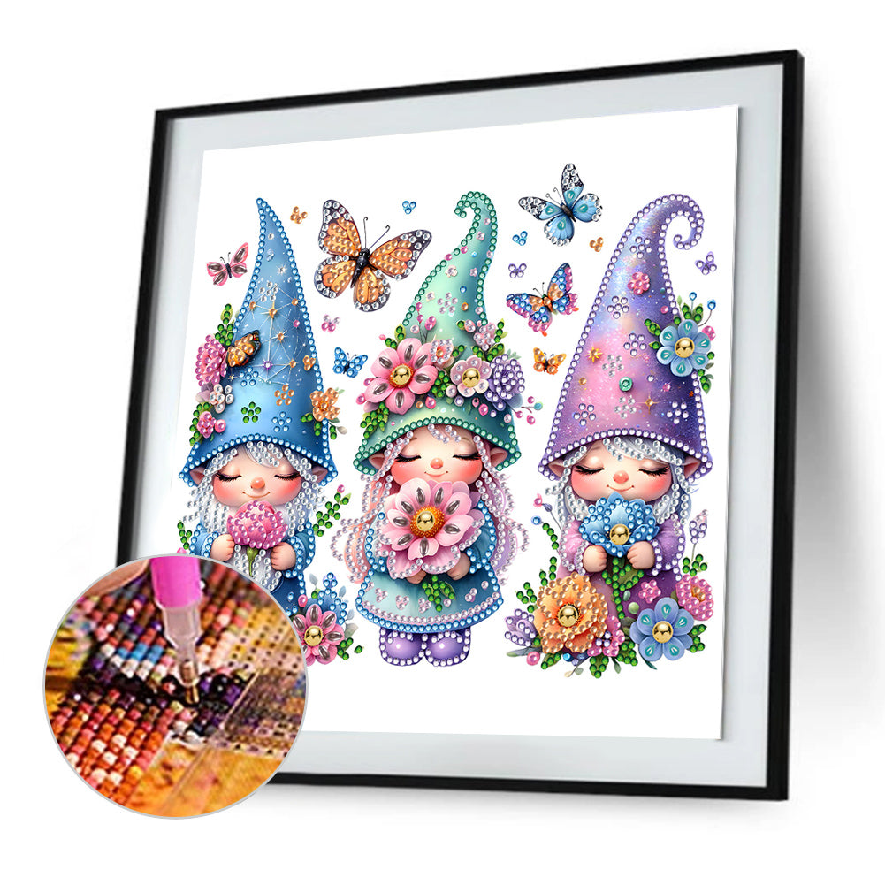 Garden Gnome - Special Shaped Drill Diamond Painting 30*30CM