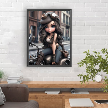 Girl - Full Round Drill Diamond Painting 30*40CM