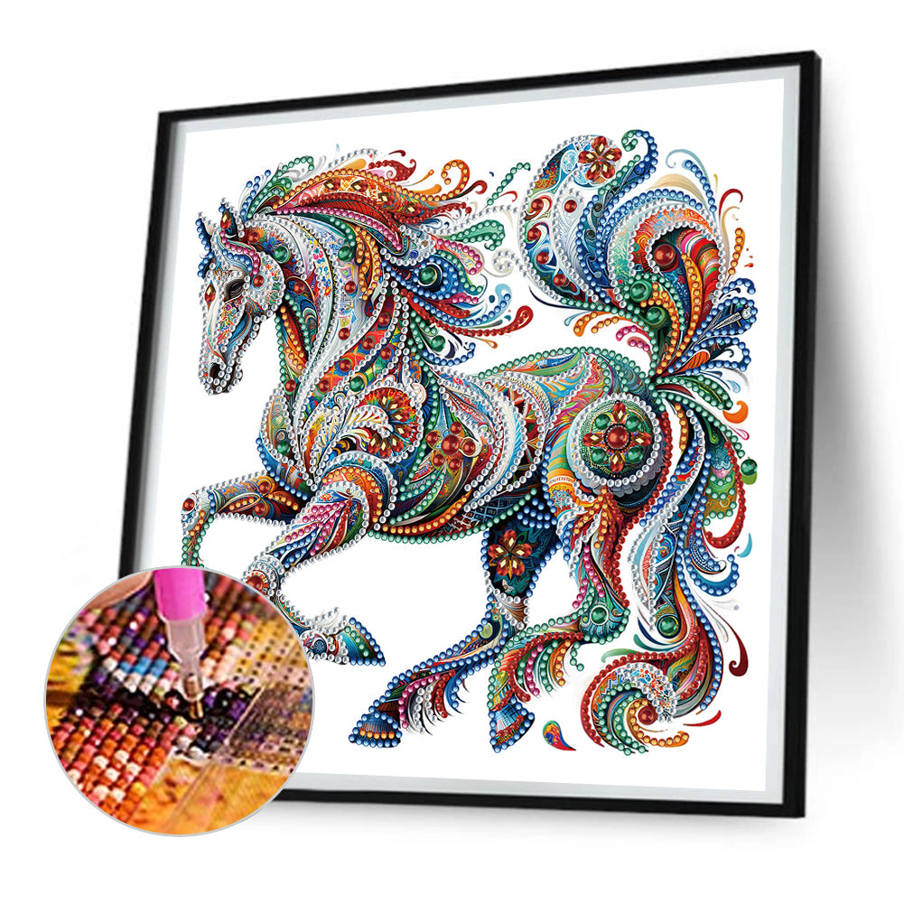 Gorgeous Horse - Special Shaped Drill Diamond Painting 30*30CM