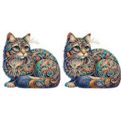 Gorgeous Cat - Special Shaped Drill Diamond Painting 30*30CM