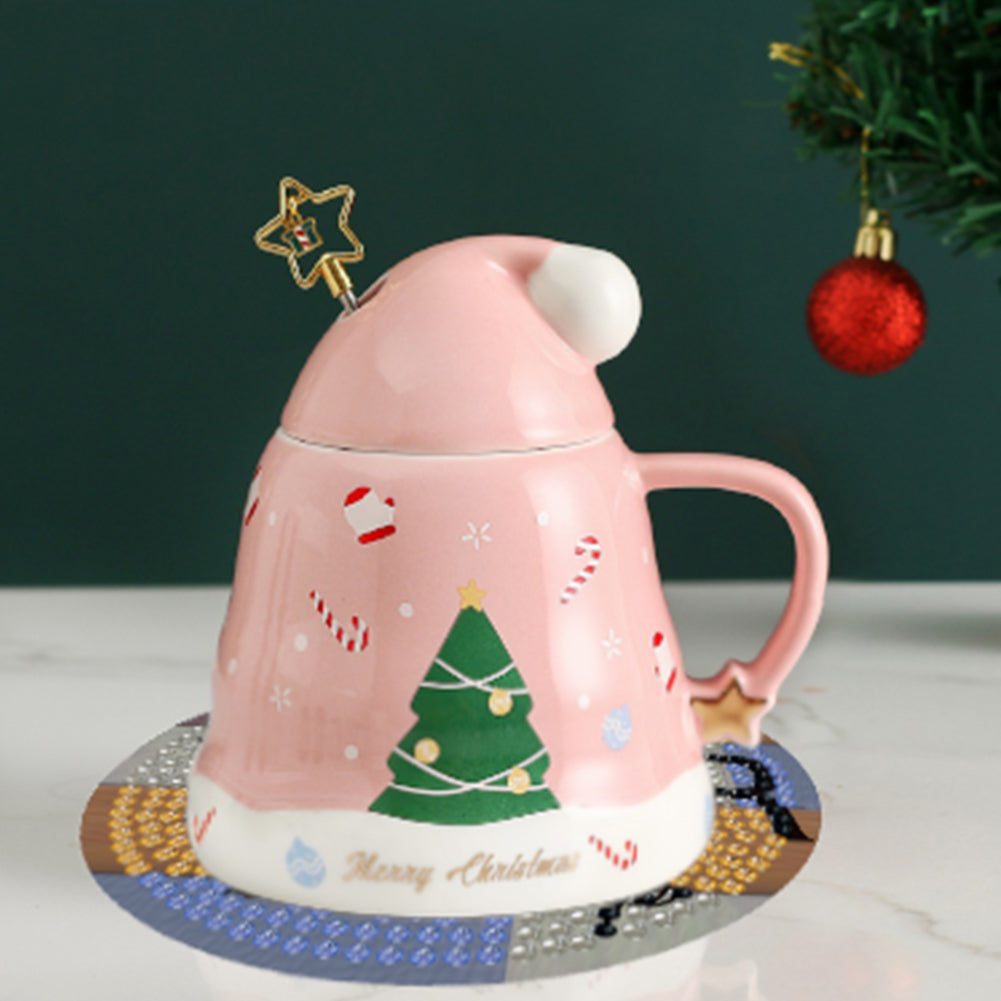 8 Pcs Wooden Diamond Painting Coasters Kits with Holder for Beginners (Phrase)