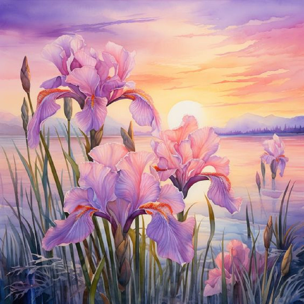 Iris - Full Round Drill Diamond Painting 30*30CM