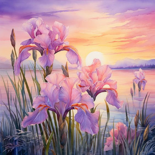 Iris - Full Round Drill Diamond Painting 30*30CM