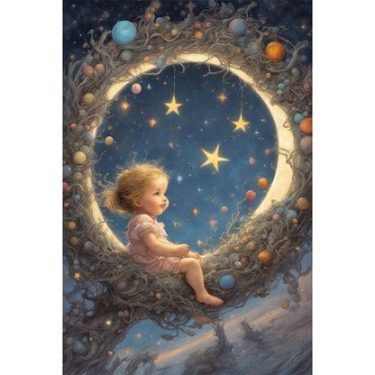 Angel Baby - Full Round Drill Diamond Painting 40*60CM