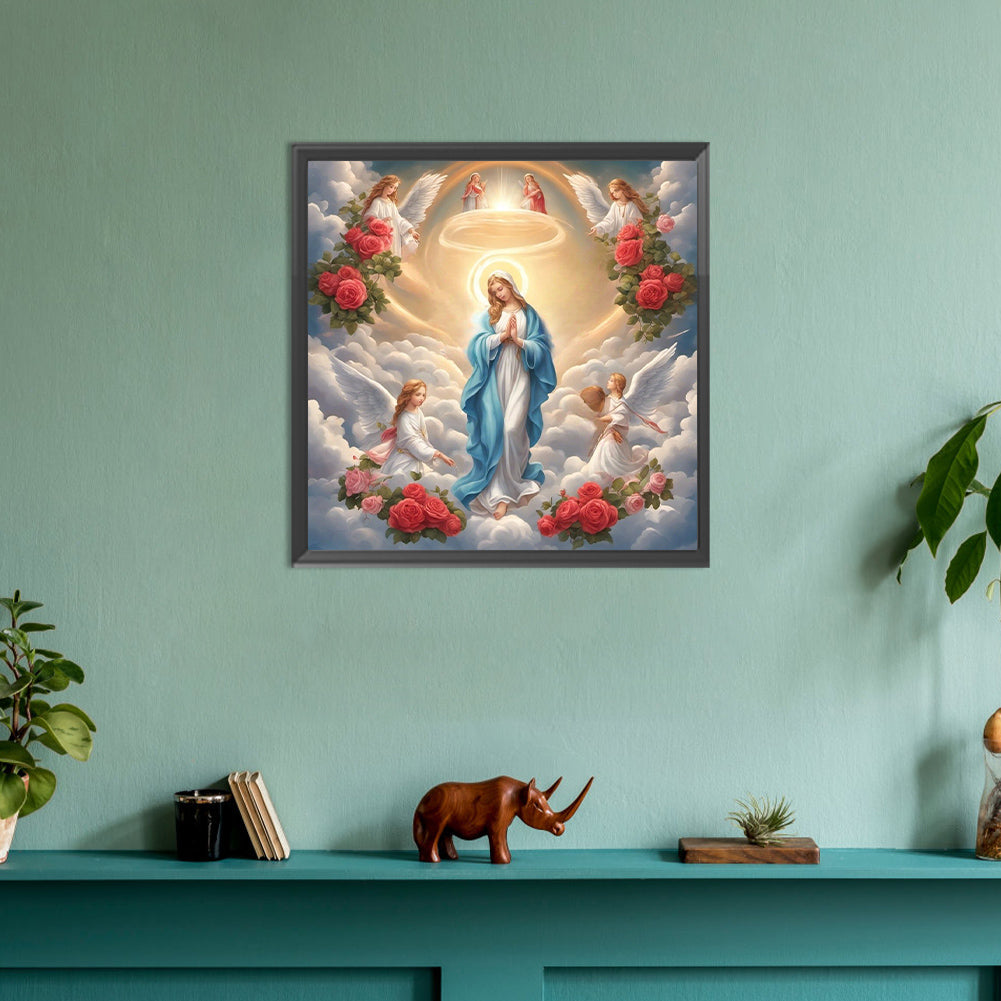 Jesus And The Virgin - Full Round Drill Diamond Painting 30*30CM