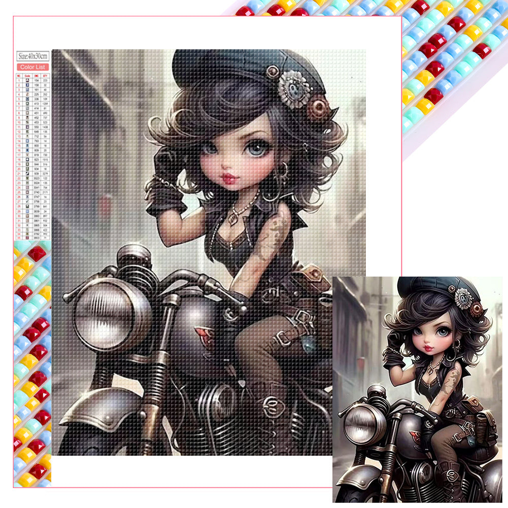 Cool Girl - Full Square Drill Diamond Painting 30*40CM