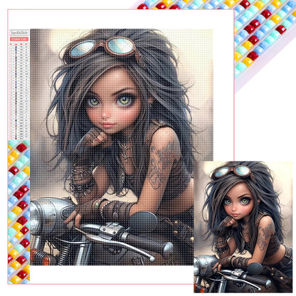 Cool Girl - Full Square Drill Diamond Painting 30*40CM