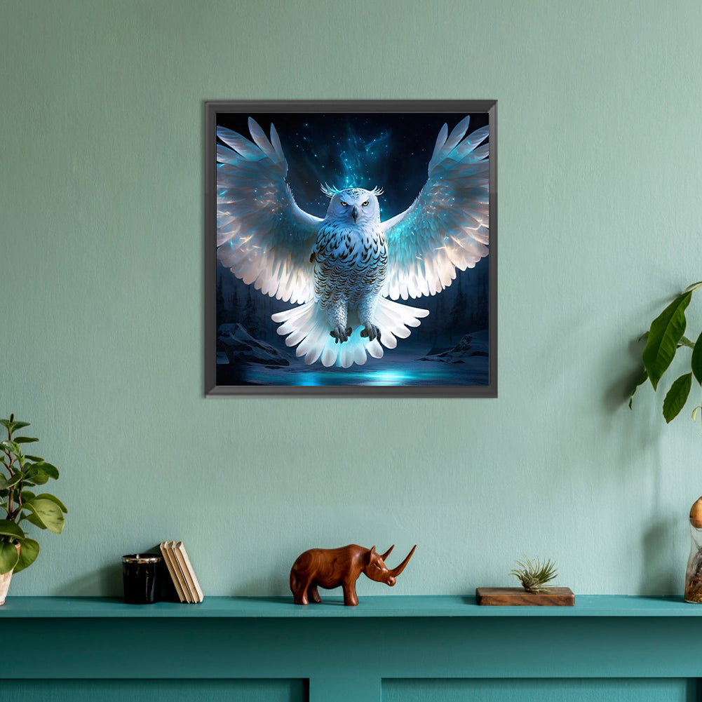 Flying Owl - Full Round Drill Diamond Painting 30*30CM