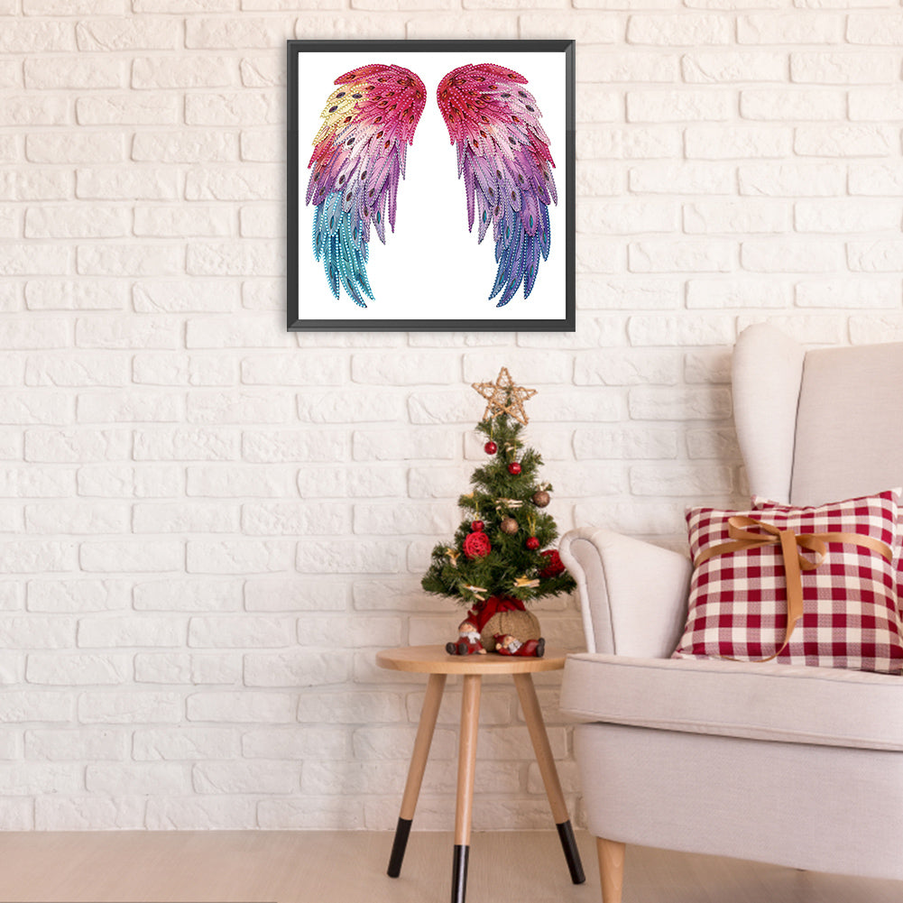 Colorful Wings - Special Shaped Drill Diamond Painting 30*30CM