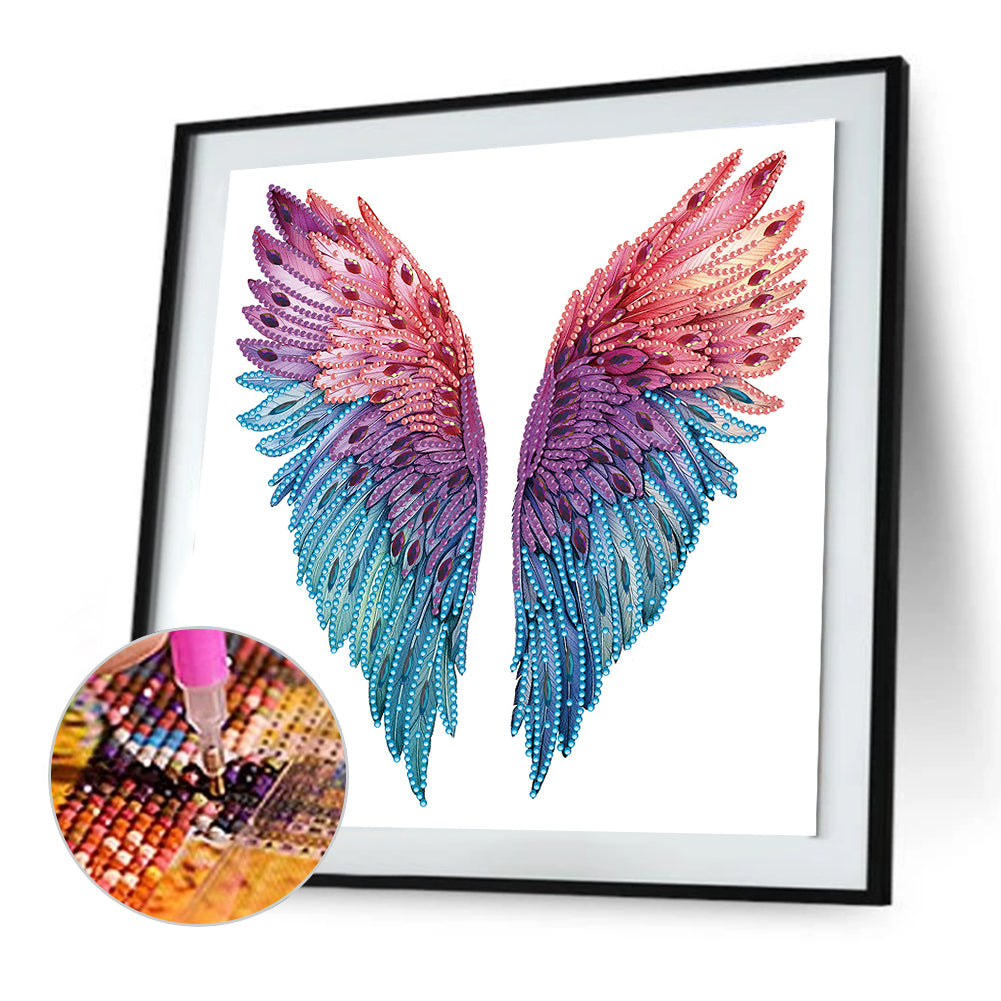 Colorful Wings - Special Shaped Drill Diamond Painting 30*30CM