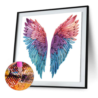 Colorful Wings - Special Shaped Drill Diamond Painting 30*30CM