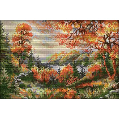 Autumn Scenery - 14CT Stamped Cross Stitch 46*29CM(Joy Sunday)