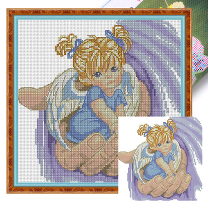 Palm Doll - 14CT Stamped Cross Stitch 21*21CM(Joy Sunday)