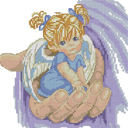 Palm Doll - 14CT Stamped Cross Stitch 21*21CM(Joy Sunday)