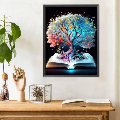 Tree Of Life In Book - Full Round Drill Diamond Painting 30*40CM