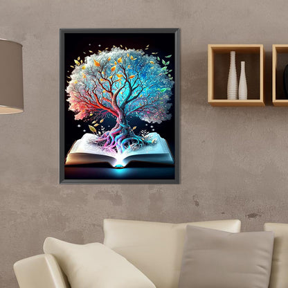 Tree Of Life In Book - Full Round Drill Diamond Painting 30*40CM