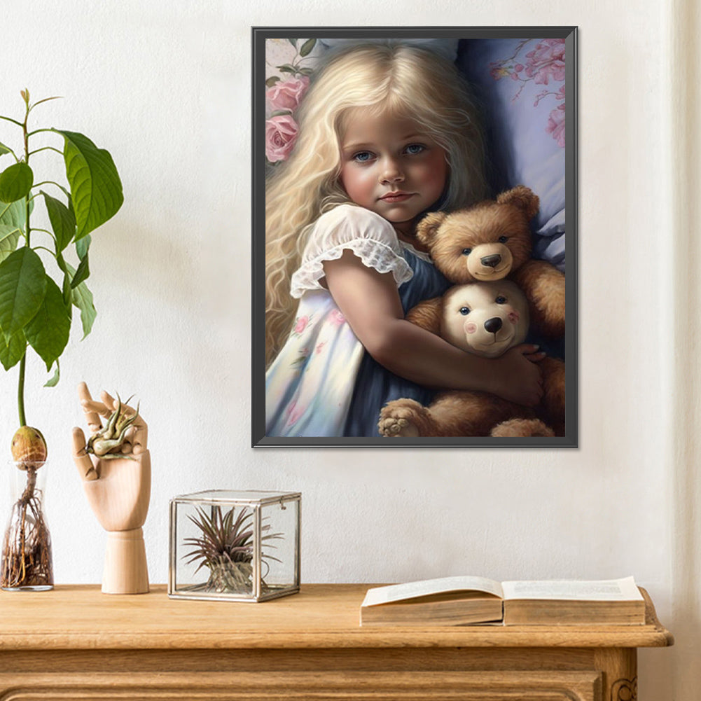 Sweet Girl - Full Round Drill Diamond Painting 30*40CM