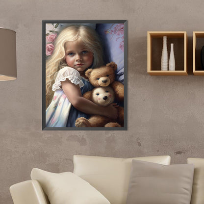 Sweet Girl - Full Round Drill Diamond Painting 30*40CM