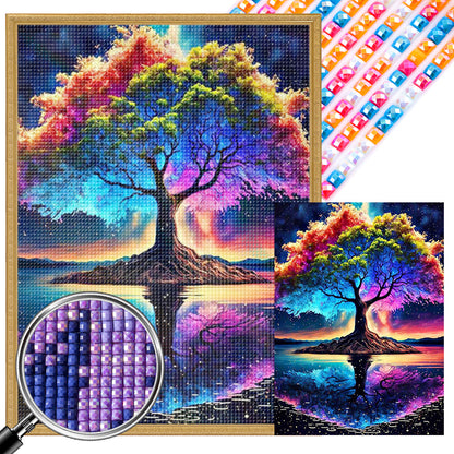 Colorful Tree Of Life - Full AB Square Drill Diamond Painting 40*55CM