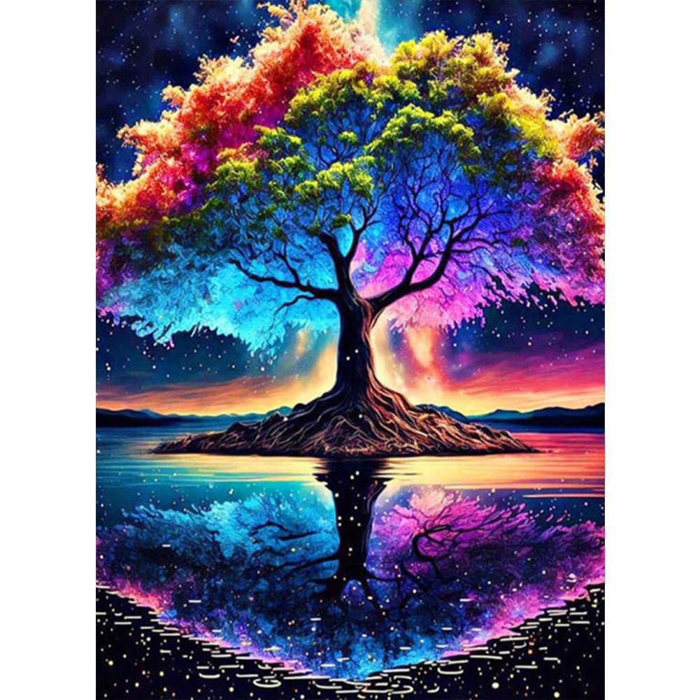 Colorful Tree Of Life - Full AB Square Drill Diamond Painting 40*55CM