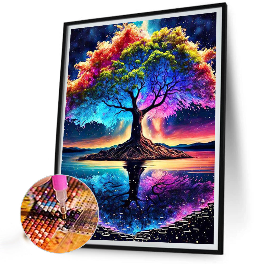 Colorful Tree Of Life - Full AB Square Drill Diamond Painting 40*55CM