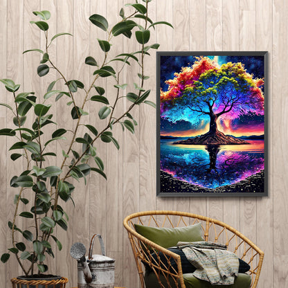 Colorful Tree Of Life - Full AB Square Drill Diamond Painting 40*55CM